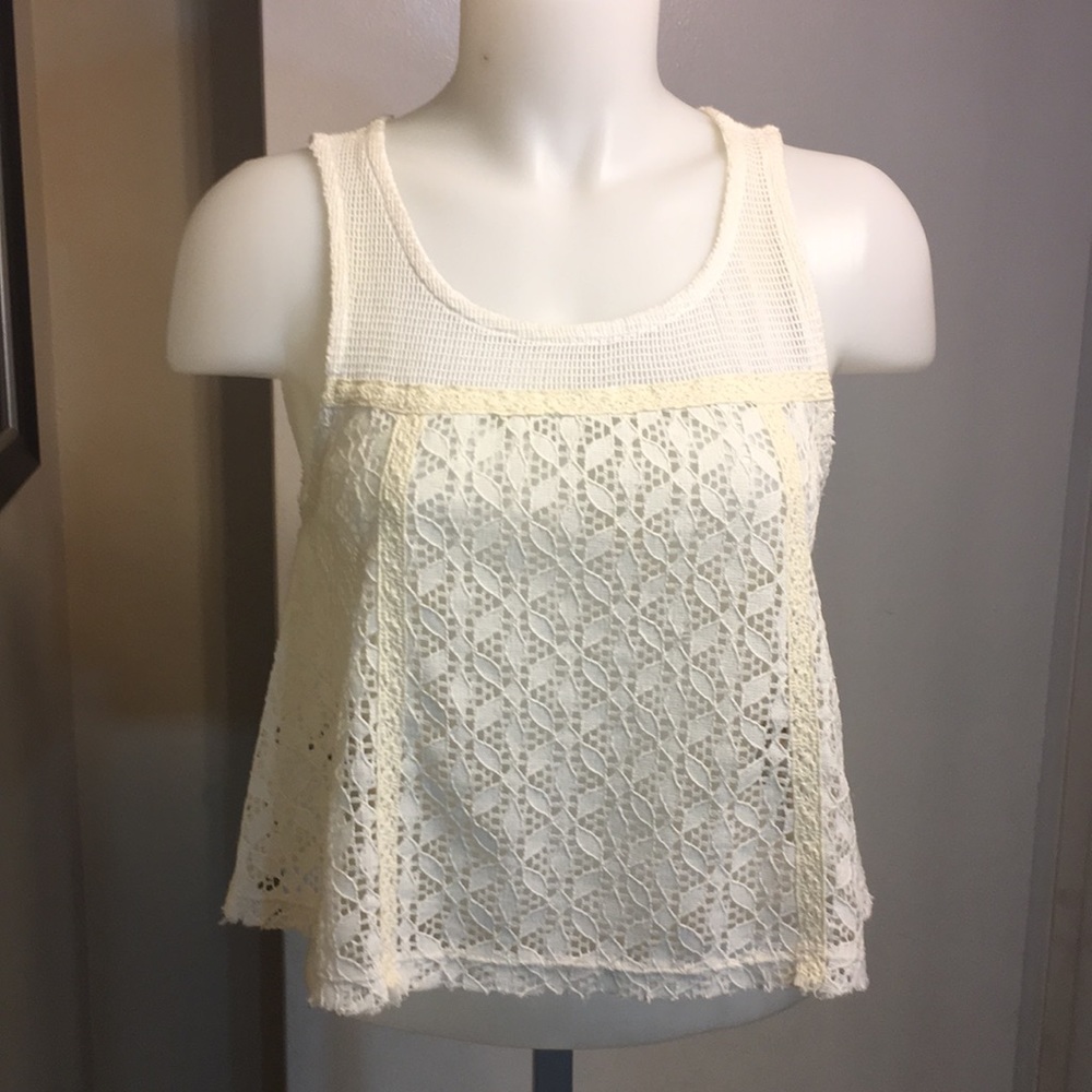 Like New Free People Lace Cropped top - Picture 5 of 8